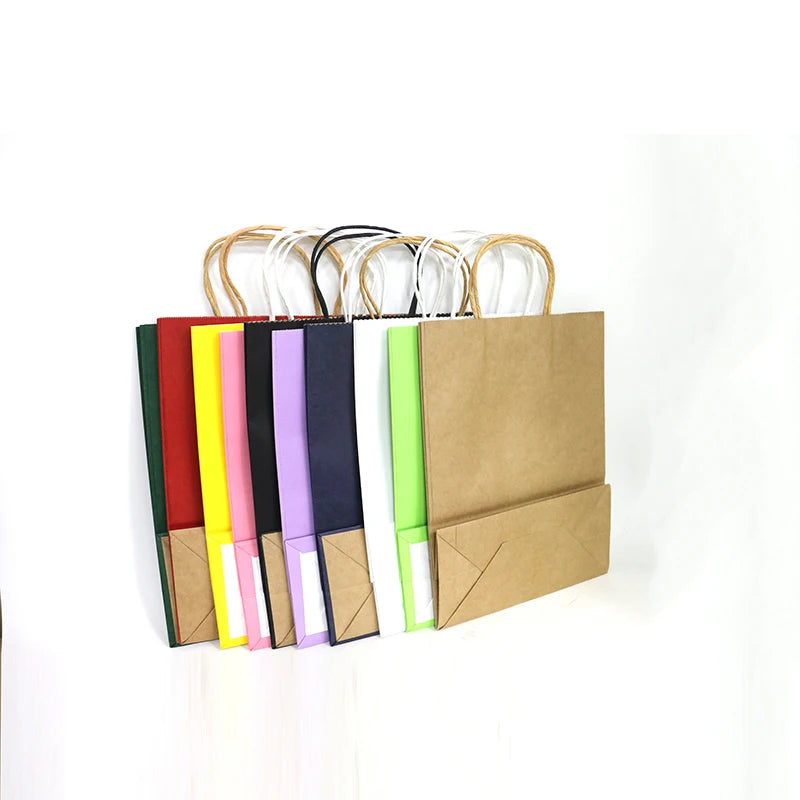 Factory Customized Kraft Paper Bags With Your Own Personal Logo Shopping Gift Paper Bags MegaBDM