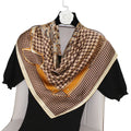 2022 Custom LOGO Colorful Imitation Silk Scarf Luxury Designer Printed Silk Scarf