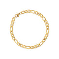 Chris April in Stock Fashion Jewellery 316L Stainless Steel PVD Gold Plated Figaro Chain Bracelet