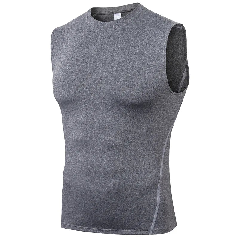 Mens Slim Training Vest Sleeveless Quick Dry Gym Compression Tank Tops Basketball Jersey