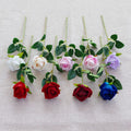 Hot Sale Wholesale Long Life Natural Long Stem Centerpiece Flower Flannel Real Touch Artificial Roses Flowers