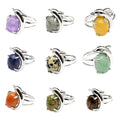 Wholesale New Design Fashion Natural Colorful Gem Stone Silver Submarine Dolphin Rings for Women