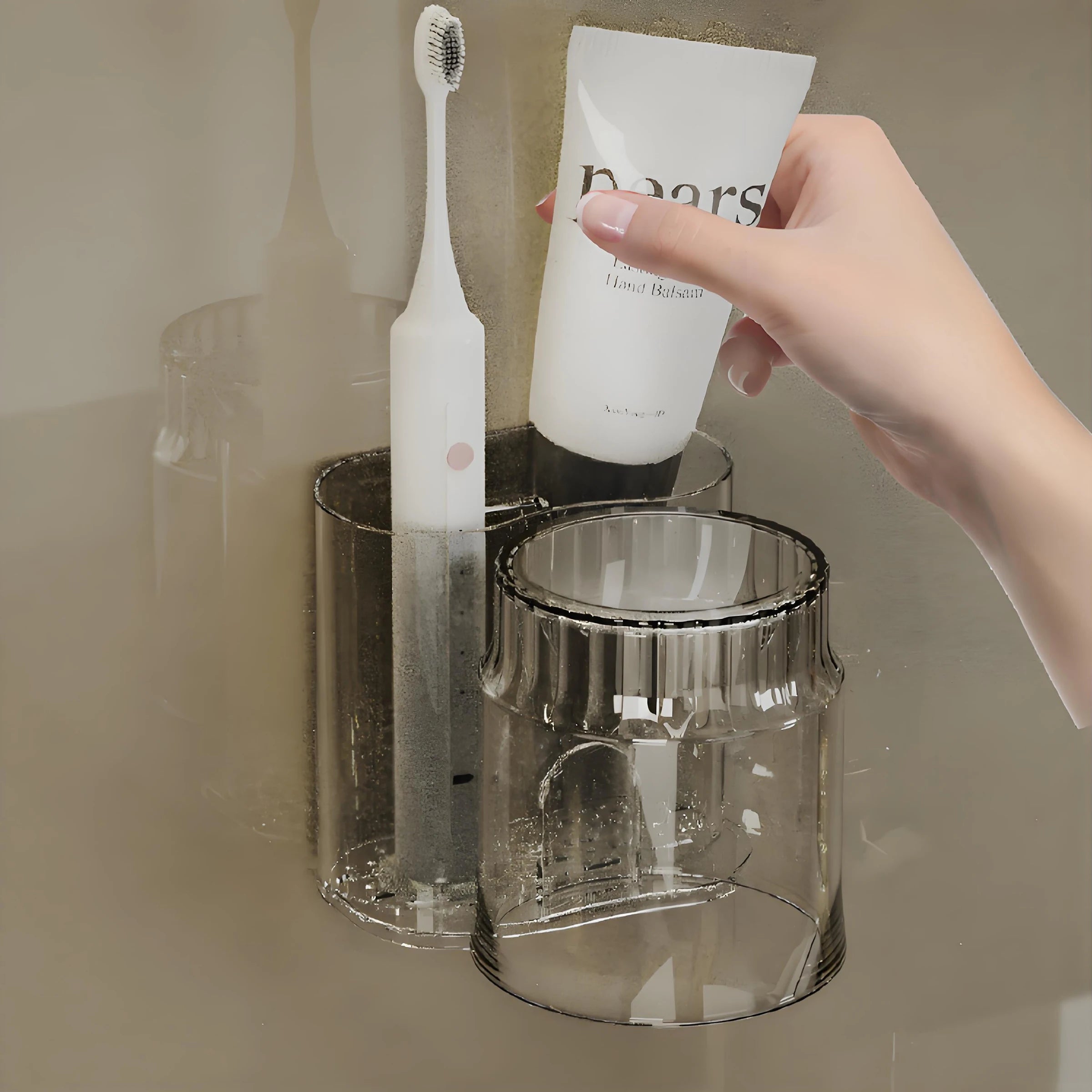 Wholesale No-Punch Plastic Cup Holder and Double-Tier Injection Storage Rack for Bath & Toilet Supplies Living & Home Toilets
