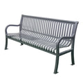Outdoor Furniture Public Park Commercial Antique Rustic Steel Bench Seating Outside Garden Patio Metal Iron Seat Benches