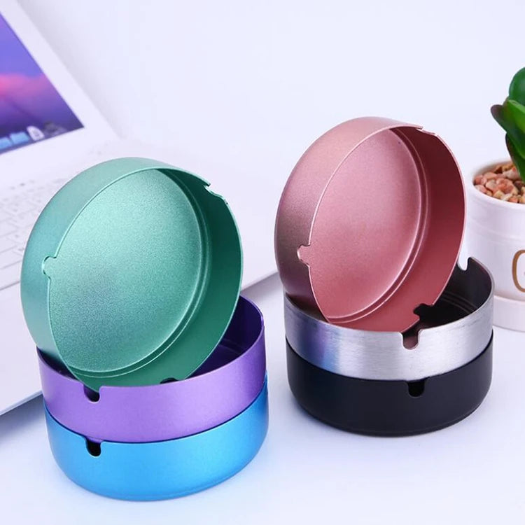 Stainless Steel Thickened Ashtray Portable Ashtray Metal Ashtray