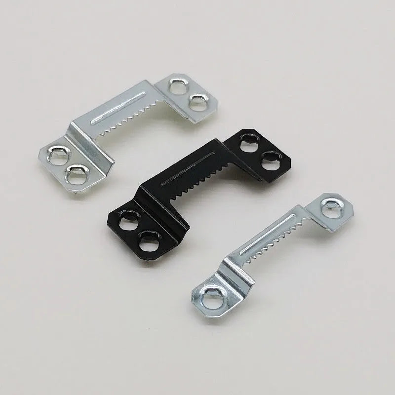 42x8x5mm HongZun Metal Iron Plain Black-oxide Galvanized Sawtooth Photo Picture Frame Hanger Wall Hook Hardware Accessories Box