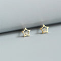 Kids 925 Sterling Silver Star Earrings Gold Plating Fashion Jewelry Earrings