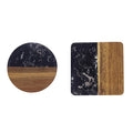 Coffee Table Desk Acacia White Black Marble Wood Round square Wooden coaster for Drinks with Holder