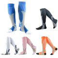 Multi Colors Unisex Long Compression Socks Breathable Elastic Football Shin Guard Stockings Knee High Socks