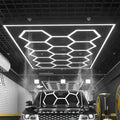 High Lightness Hexagon Led Lights Lamp for Ceiling Car Detailing Workshop Honeycomb Garage Lamp Lighting