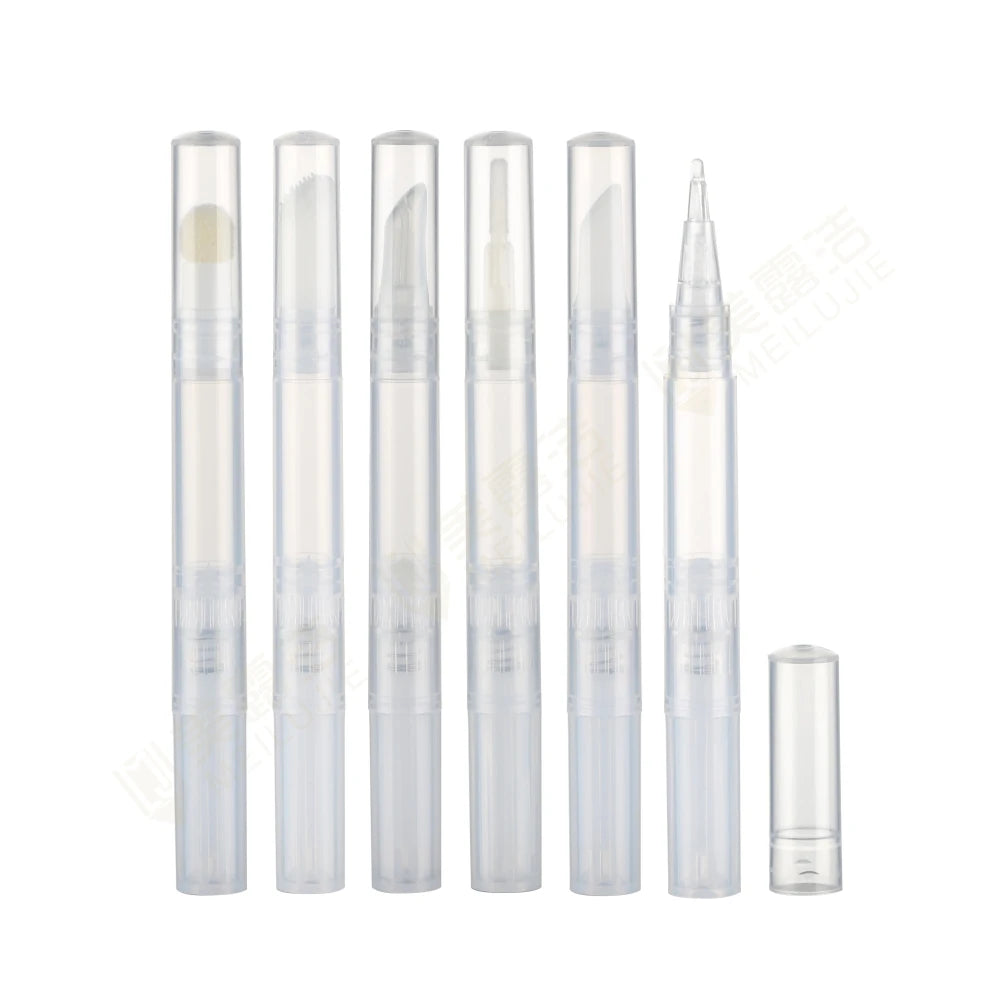 Empty 2.3ml Transparent High-quality Plastic Liquid Lipstick Tube Container Cuticle Oil Nail Polish Skin Care Makeup Accessories
