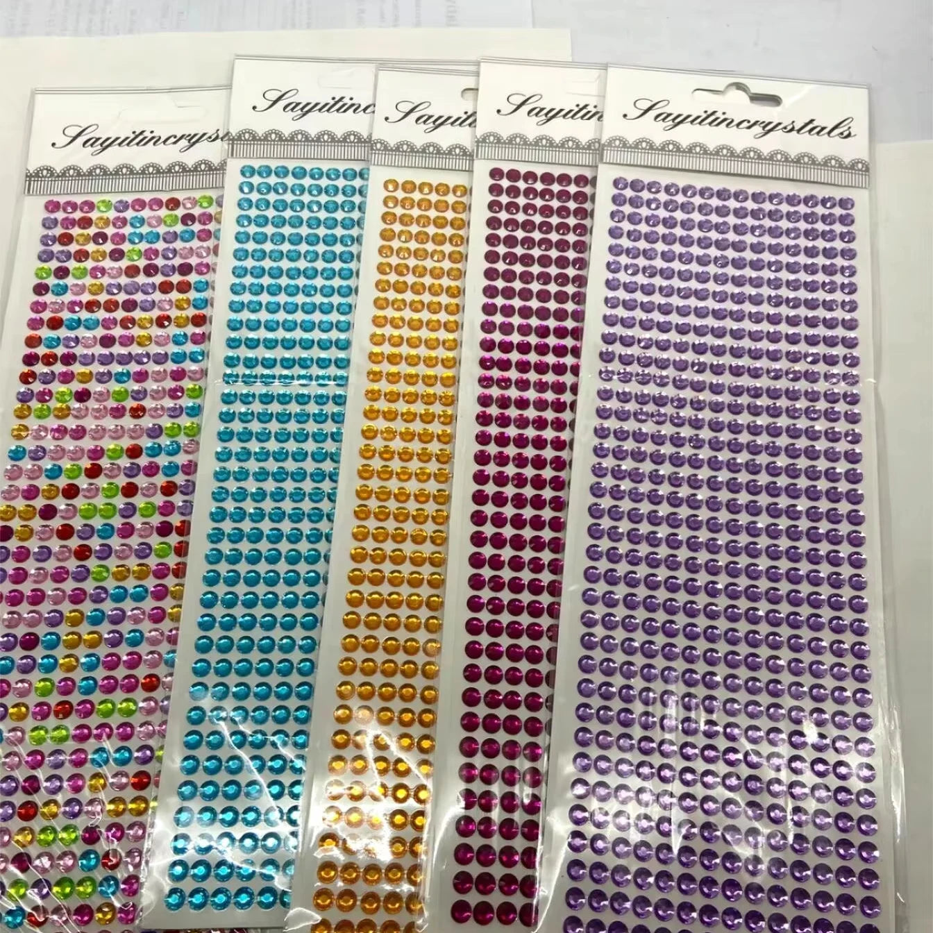 504 Self Adhesive Cartoon Gems Jewels Rhinestone Stickers for Crafts Bling Waterproof Scrapbooking