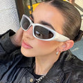 Wholesale Women's Full Rim Square UV400 Fashion Sunglasses with Custom Logo & Color Gold PC Frame