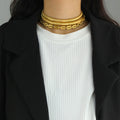 316L High Quality Stainless Steel Layers Elastic Necklaces Unisex Hand-made Chains Choker PVD Plated Accessories
