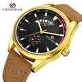 2023 Relogio Forsining Golden Custom logo Montrepourhomme Automatic pilot Watch Mechanical for Twistwatch Man