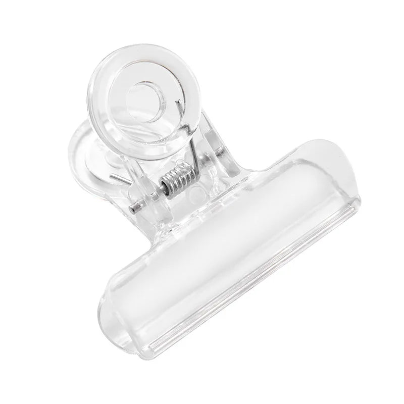 31mm Transparent Plastic Food Chip Bag Clips Clear 2 Inch Medium Binder Hinge Paper Clip Clamps for Art Crafts Kitchen Office