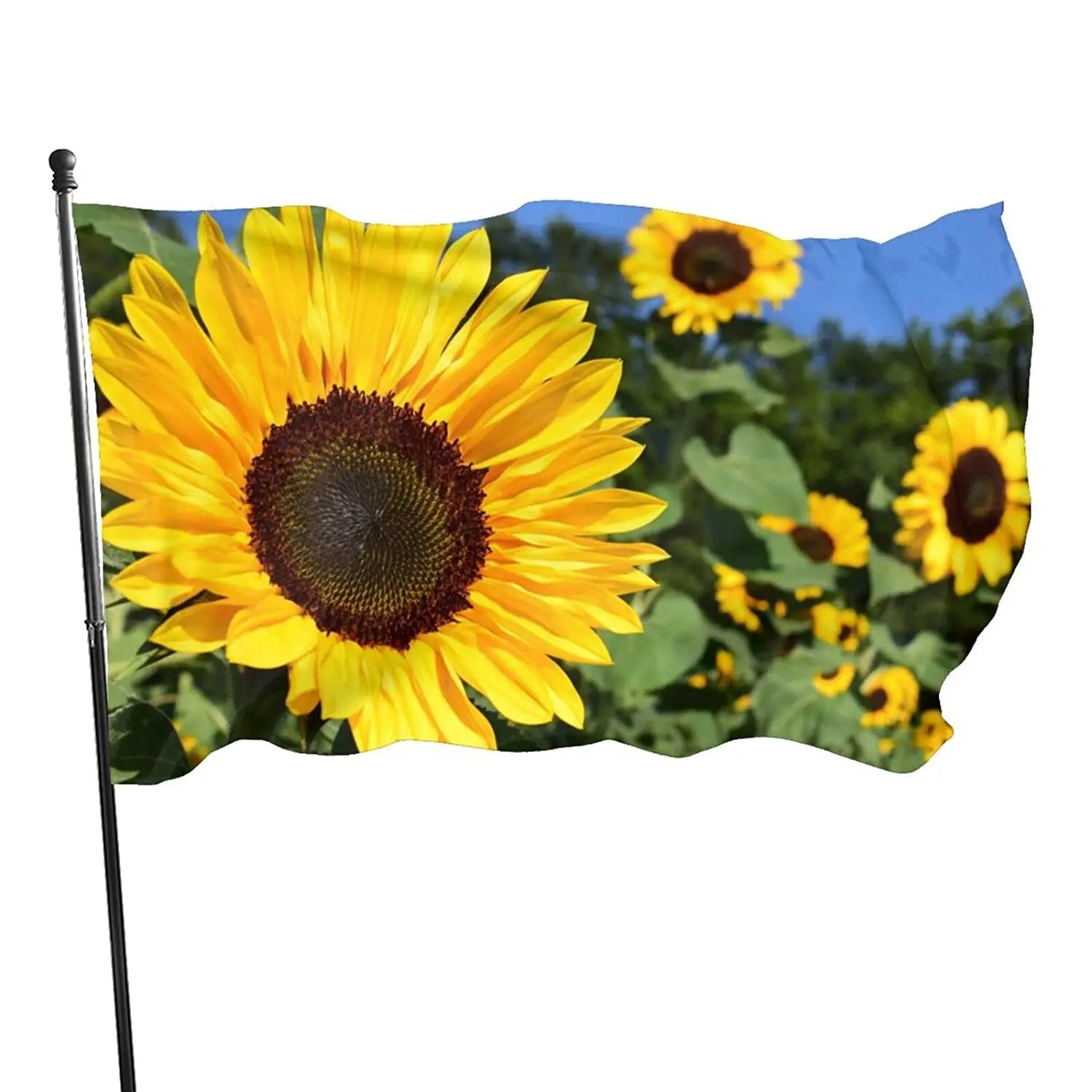 New Design 3x5ft Polyester Windward Sunflower Flag with Digital Printing for Outdoor & Indoor Yard Decoration