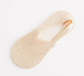 Ladies Invisible Boat Lace No Show Non slip Sock With Silicone Solid Color Low Cut Cotton Socks Women's