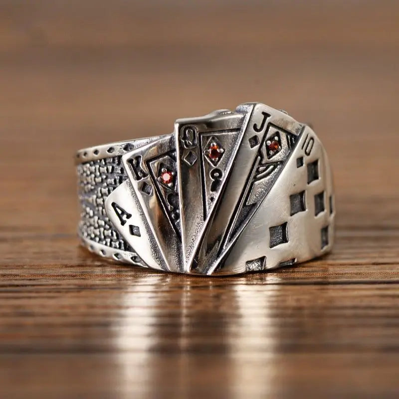 SC Hot Selling Personalized Ring Display Card Trendy Zircon Magician Fashion Rings Silver Plated Rings Design for Mens Jewelry