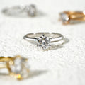 Starsgem Solitaire Diamond  Ring 18K Solid Yellow White Rose Gold 1Ct Round Brilliant Cut Lab Grown Diamond Engagement Rings