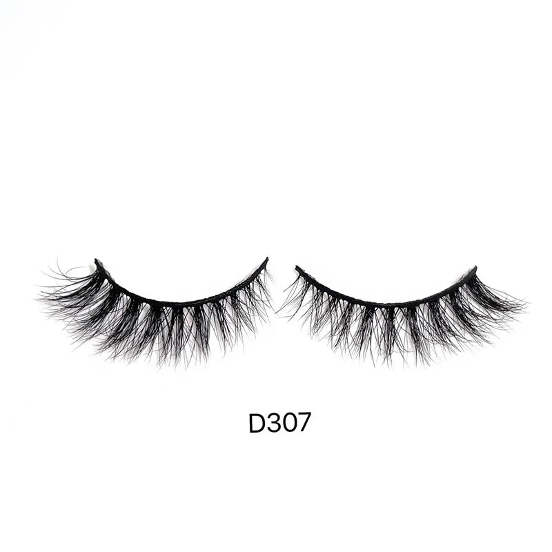 Sunland Natural Looking Thick Strip 3D Mink Eyelashes 15mm 5 Pairs Pack Soft Band 25 Uses Box