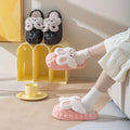 Autumn Winter Cotton for Slippers Detachable Velvet Thick Bottom Indoor Non-Slip Plus Warm Lovely Anti-Slippery