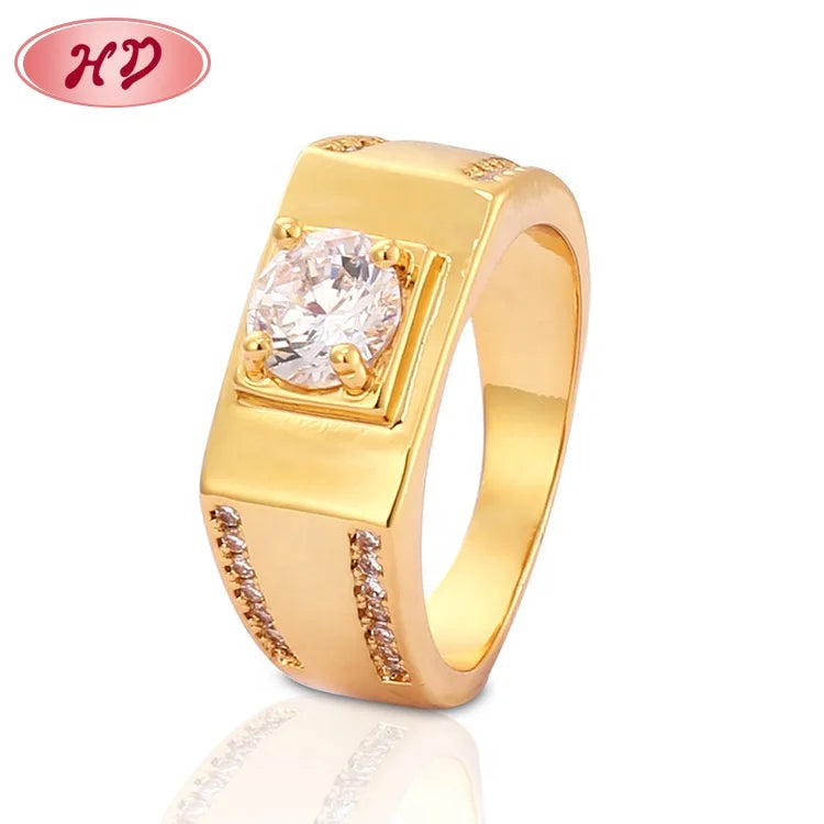 Female Fashion All Size Gold Women Finger Rings Couple Ring Engagement Big Diamond Ring for Man Women