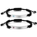 Zhongzhe Jewelry Custom DIY Couple Woven Rope Bracelets Adjustable Stainless Steel Bracelet for Valentines Gift Jewelry