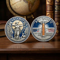 Customized 3D Relief Space Exploration Souvenir Coin UV Printed Earth Moon Landscape Commemorative Coin Metal Crafts for Gifts MegaBDM