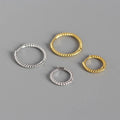 Genuine 100% 925 Sterling Silver Simple Minimalist Round Hoop Earrings for Women Fashionable Gold Plated Fine Jewelry Gift