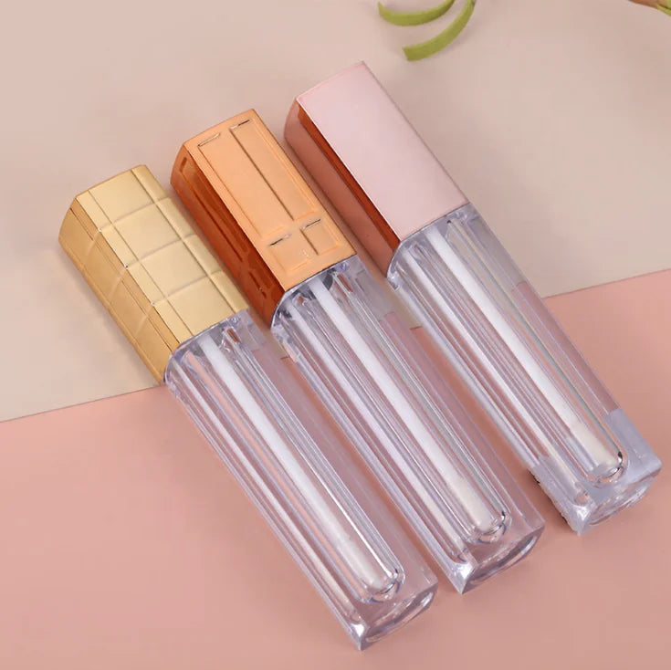 Custom color luxury clear mascara tube 5ml square cosmetic bottles for lipstick tube