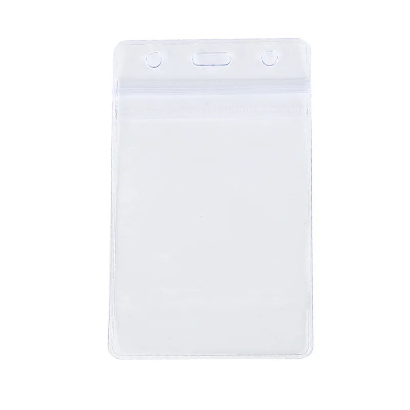 Hot Sale Factory Supply Waterproof Transparent Soft Plastic PVC ID Card Holder Card Cover for School Business
