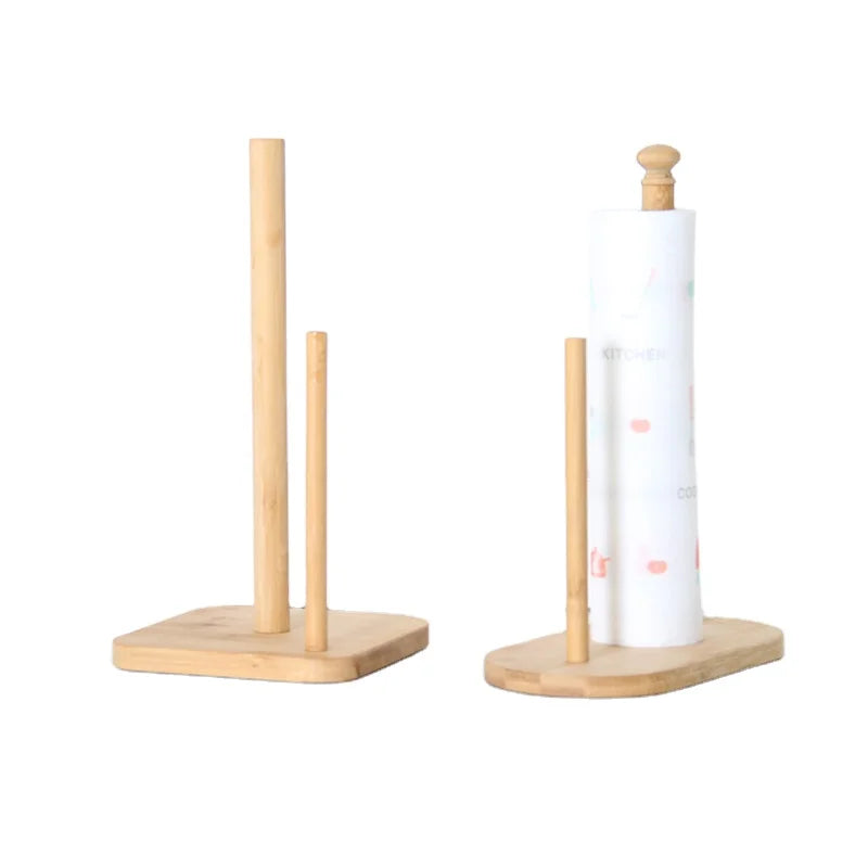 QINLAN Wooden Kitchen Roll Paper Towel Holder Vertical Multifunctional Model QL78/56