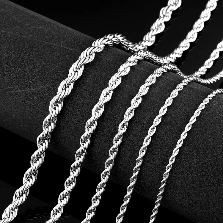 SS8-BN1007 Steel Soldier Trendy Titanium Steel Wholesale Twisted Necklace Twist Chain