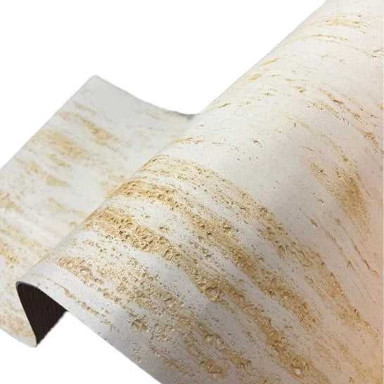 PrettyWall Wholesale Modern 3D Travertine Stone Panel Flexible Exterior Wall Soft Stone 3D-Printed