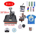 RubySub Combo 15*15 8 in 1 Heat Press Machine Sublimation Mug Hat T Shirt Heat Press Machine