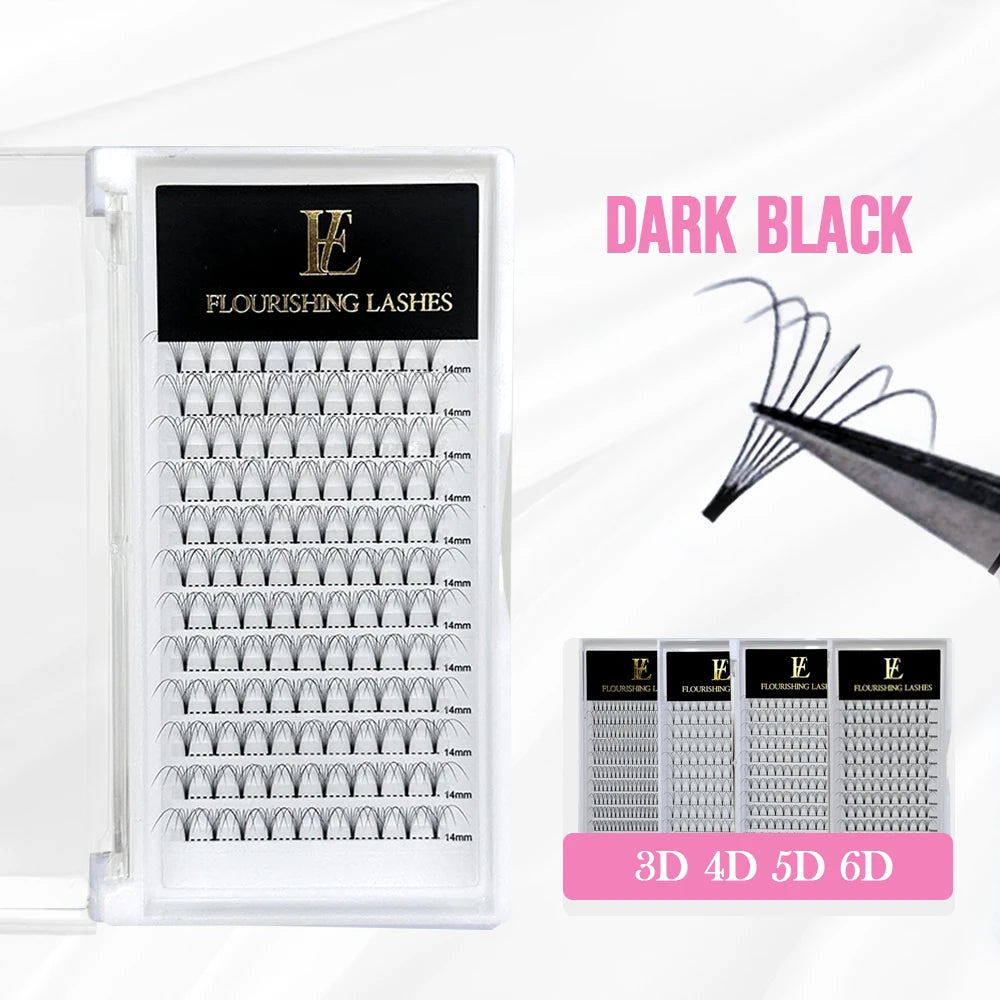 Premade Volume Fans Eyelashes Extension Tray High Quality Pbt Fiber Lash Extension Supplies Fanning Eyelash Extensions