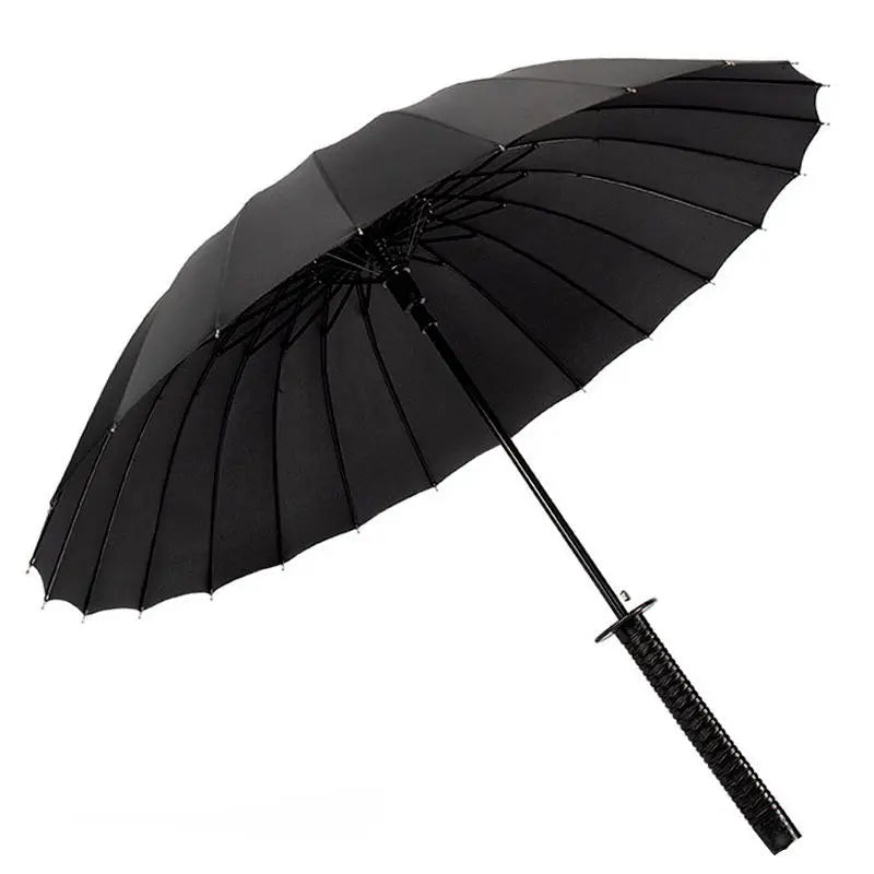 8K Luxury Golf Windproof Katana Design Auto Function Umbrella Strong Steel Fiber Frame Business Style Straight 16K 24K Variants