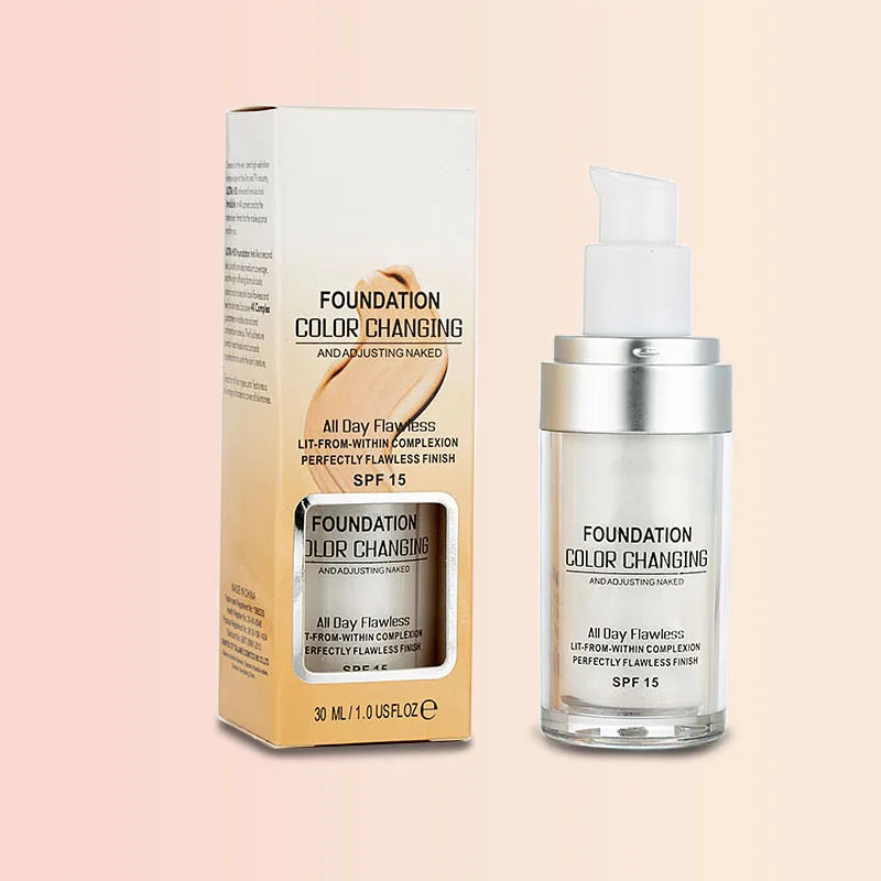 Natural Facial Foundation Liquid Full Coverage Concealer Oil Control Long-Lasting Easy Remove Makeup Small Easy Carry