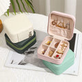 Factory Sales Women Girls Earrings Box Organizer Portable Jewelry Storage Case Pu Leather Small Travel Custom Jewelry Boxes