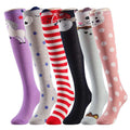 Quentin Custom Knitted Long Thigh High Socks for Women Compression Knee High Logo Winter Socks No Minimum Order