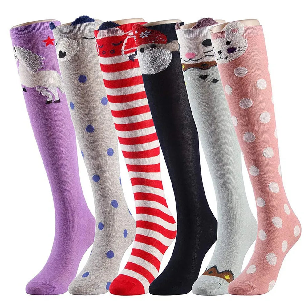 Quentin Custom Knitted Long Thigh High Socks for Women Compression Knee High Logo Winter Socks No Minimum Order