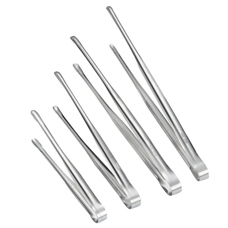 Stainless Steel Food Barbecue Clip Heat Resistant Kitchen Food Tongs Household Premium Extended Barbecue Tong