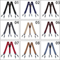 Wholesale Stock Adjustable Elastic Heavy Duty Men's 3.5cm Clip-on Y Shaped Back Braces Suspenders