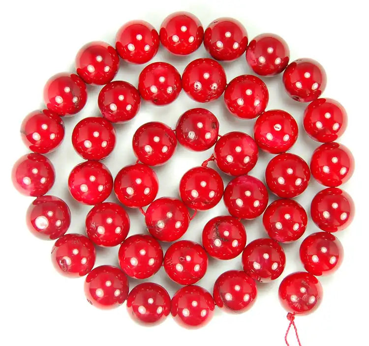 CB8008 15.5 Inches Strings Natural Stone Loose Beads Dyed Red Coral Beads