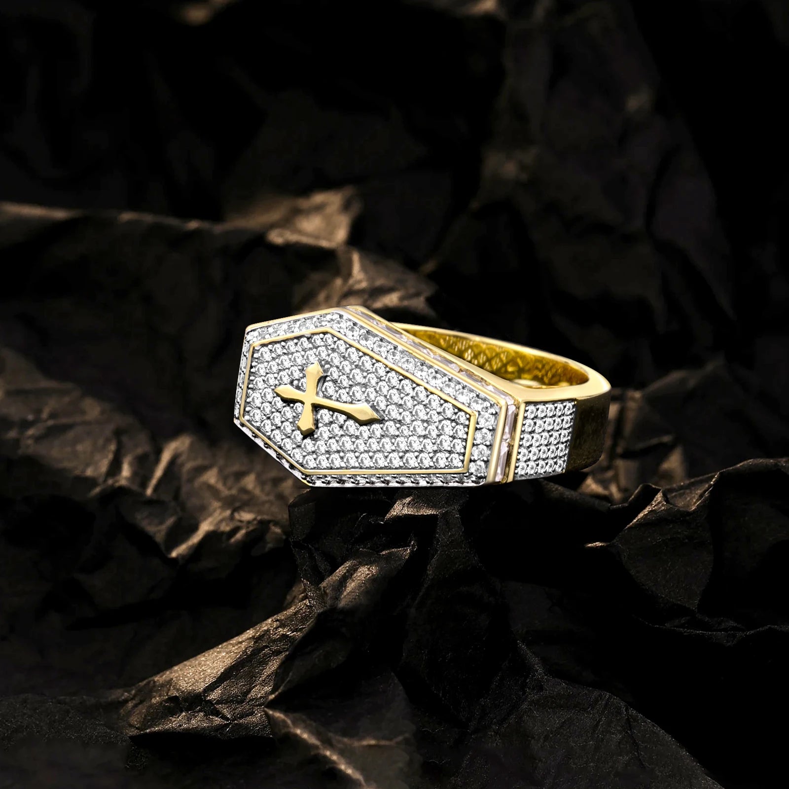 New Design Wholesale Popular Hiphop Punk Jewelry Rings Luxury Hiphop Jewelry Cz Hiphop Jewelry Men