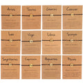 Fashion Non Tarnish Silver 18K Gold Plated Adjustable Charm Stainless Steel 12 Zodiac Sign Bracelet Jewelry for Women