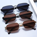 Hot Sale Polygon Square Metal Frames Shade Trendy Unisex Metal Frame Shades Small Vintage Vintage Rectangle Sun Glasses