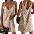 Wholesale Elegant  Women Mini Ivory V Neck Ladies Casual Tassel Dresses