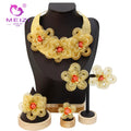 MEIZI JEWELRY  Fashion Jewelry Set Women Minimalist 18K Gold Chain Necklace and Earrings Set for Gift